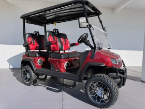 Burgundy Evolution D5 Maverick 4 Plus Golf Cart